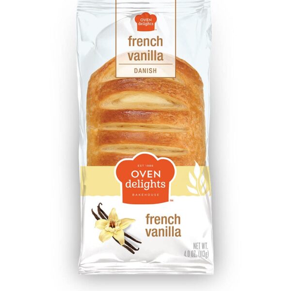 Oven Delights French Vanilla Danish Made with heavy cream