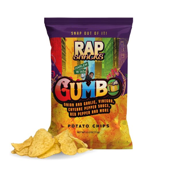 Rap Snacks Gumbo Potato Chips 2.5 Oz Bags (Pack of 6)