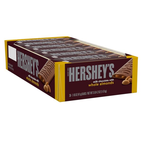 HERSHEY'S Milk Chocolate with Whole Almonds Candy Bars