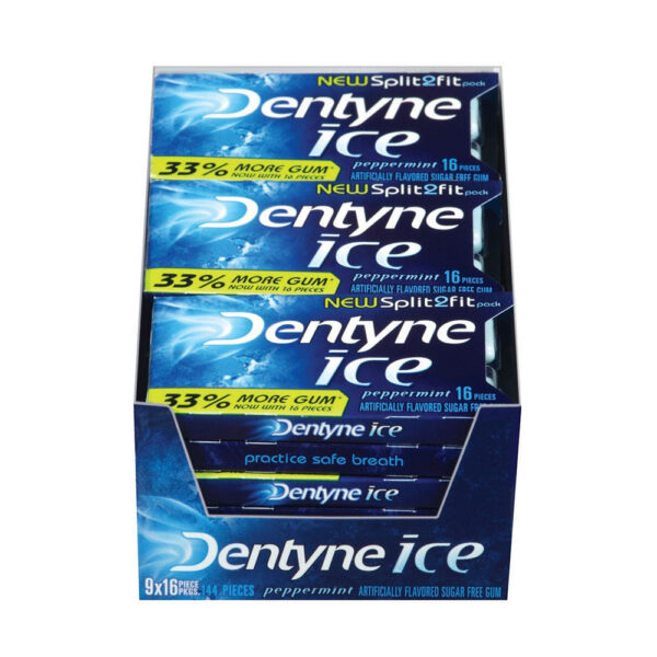 Dentyne Ice Sugar Free Gum - Peppermint 16-Piece Pack (9 Packs)