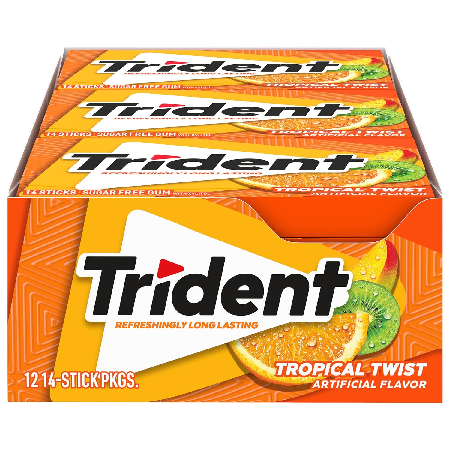 8-2.jpg Trident Tropical Twist Sugar Free Gum, 12 Packs of 14 Pieces - Image 1